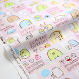Kokka San X Sumikko Gurashi Grid Cotton Sheeting - Pink - 50cm
