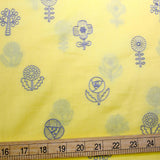 Kokka Embroidered Lawn Floral A - Mustard - 50cm