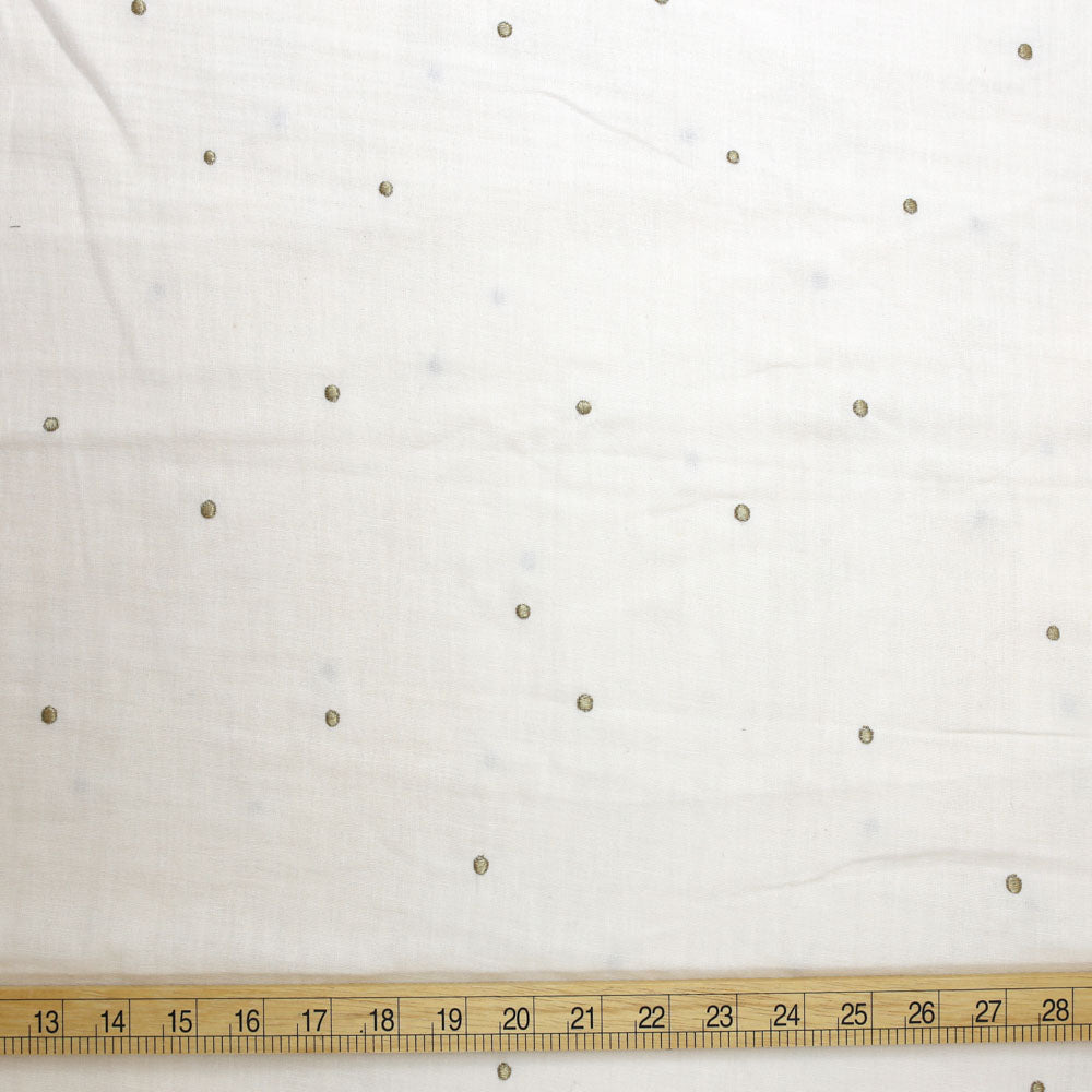 Atelier Brunette Stardust Double Gauze - Off White - 50cm - Nekoneko Fabric