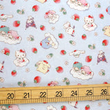 Sanrio Hello Kitty Friends Clouds - Cotton Sheeting - Blue - 50cm