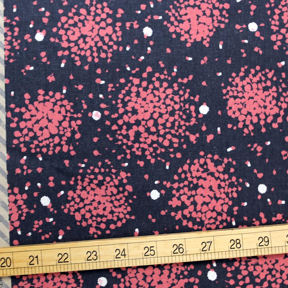 Kokka Echino Breeze Metallic Canvas - Pink - 50cm