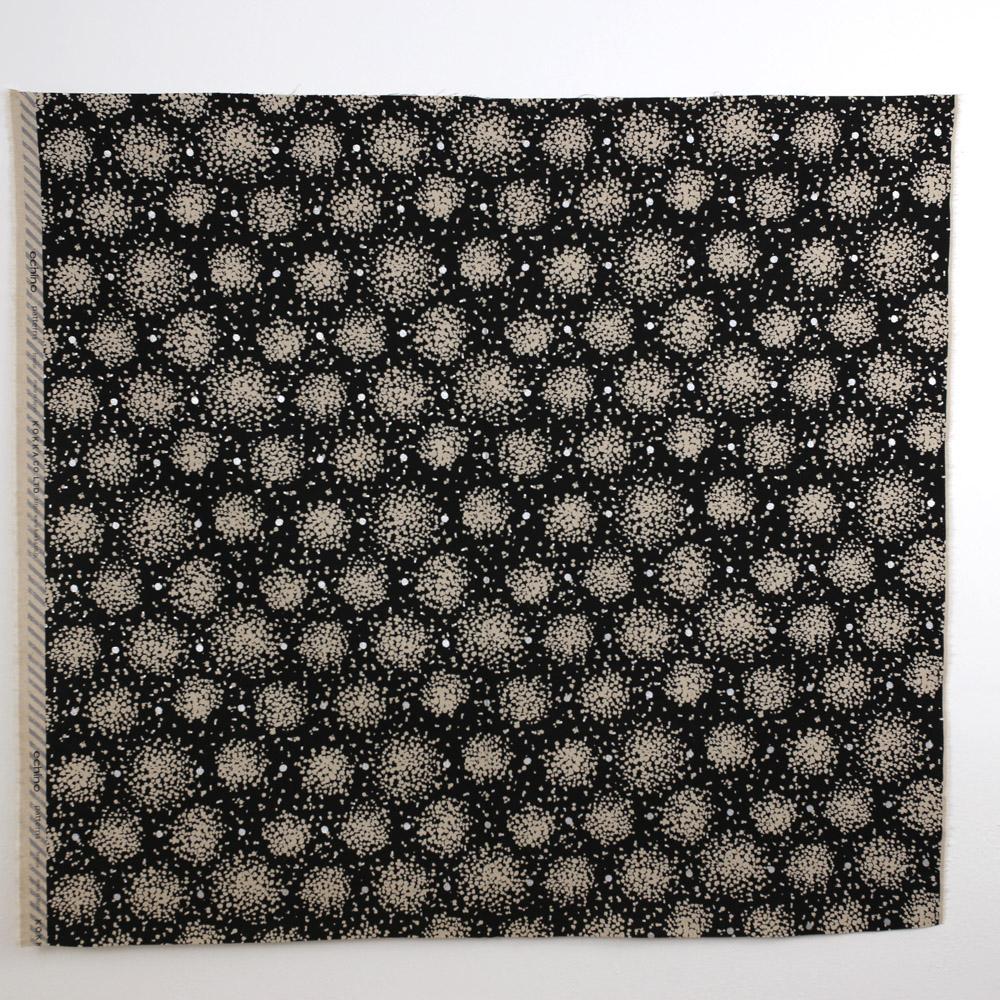 Kokka Echino Breeze Metallic Canvas - Black - 50cm