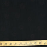 Warabi Embroidered Kuru Kuru Double Gauze - Navy - 50cm