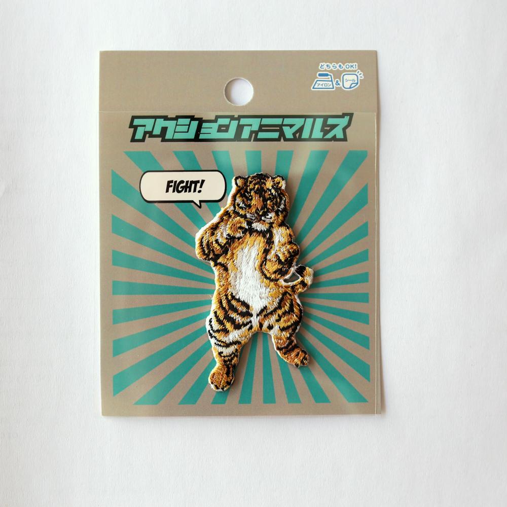 Kokka Animal Wappen Embroidered Iron On Patches - Tiger
