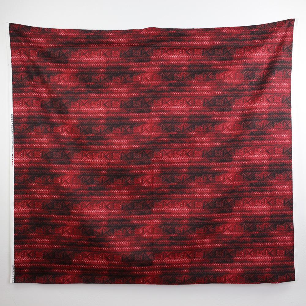 Kokka Basket Weave Cotton Oxford - Red Brown - 50cm