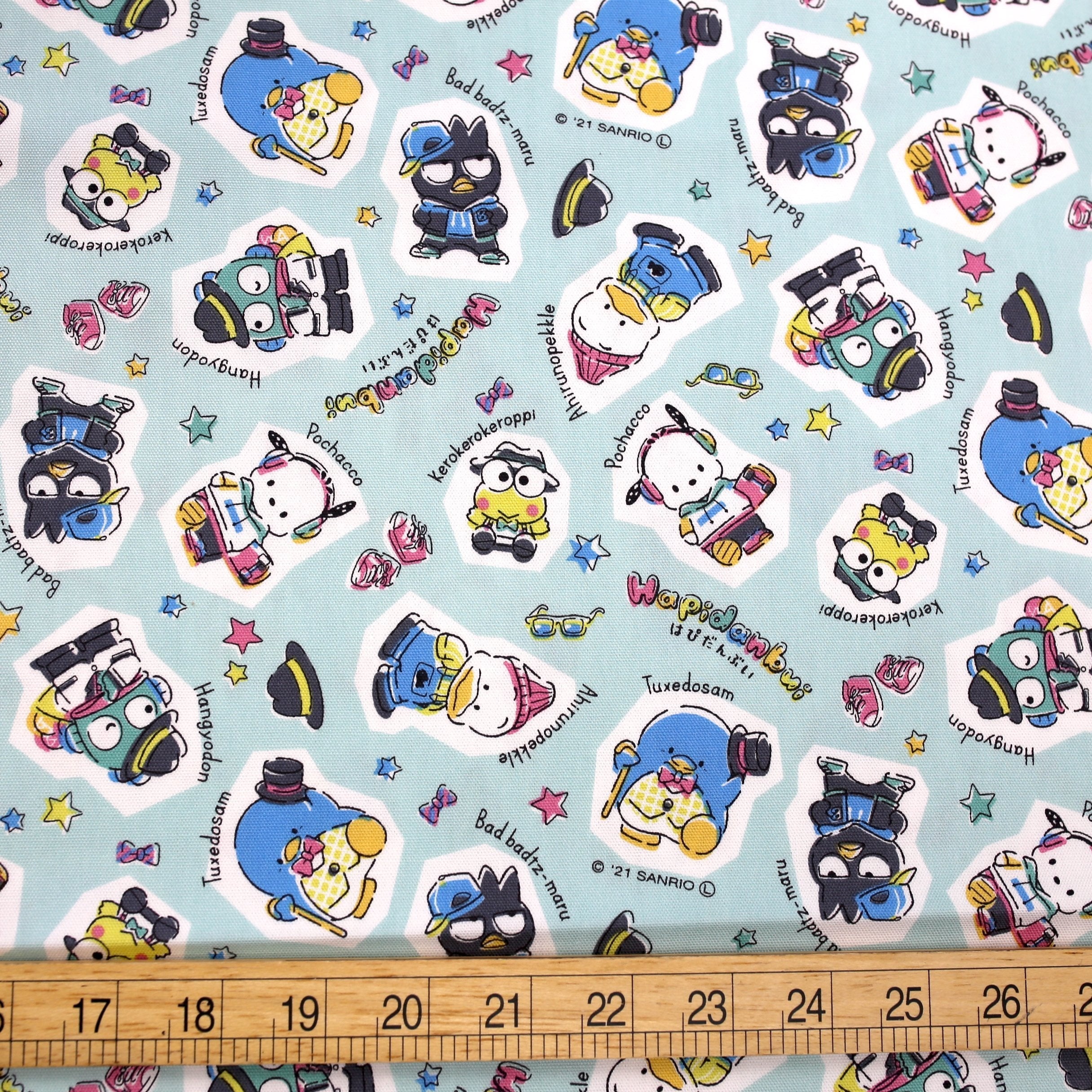 Sanrio Hello Kitty Hapidanbui Fashion - Cotton Canvas - Blue - 50cm
