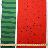 Kokka Watermelon Cotton Oxford - Red - 50cm - Nekoneko Fabric