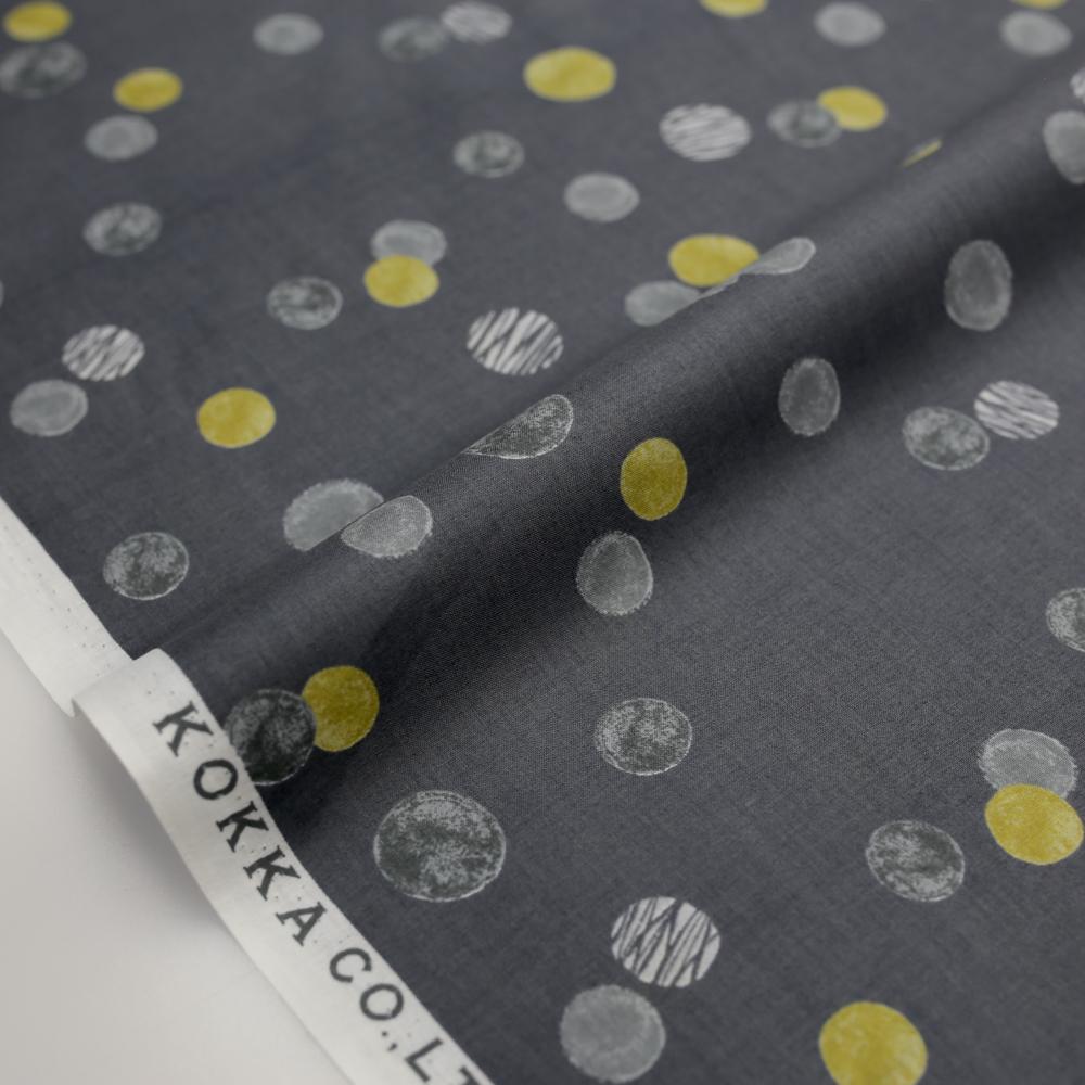 Kokka Neo Classic Dots Cotton Lawn - Grey - 50cm