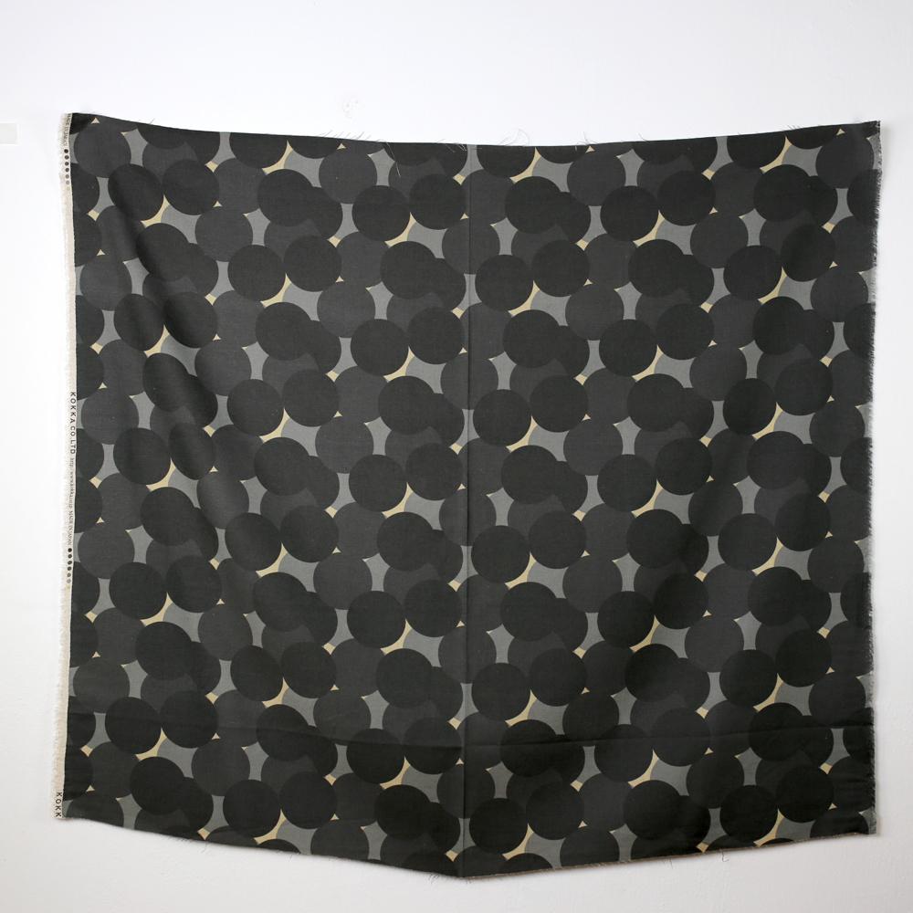 Kokka Rayon Linen Soft Canvas - Black Grey - 50cm
