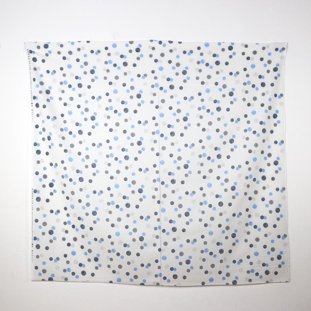 Kokka Neo Classic Dots Cotton Lawn - Beige Blue - 50cm