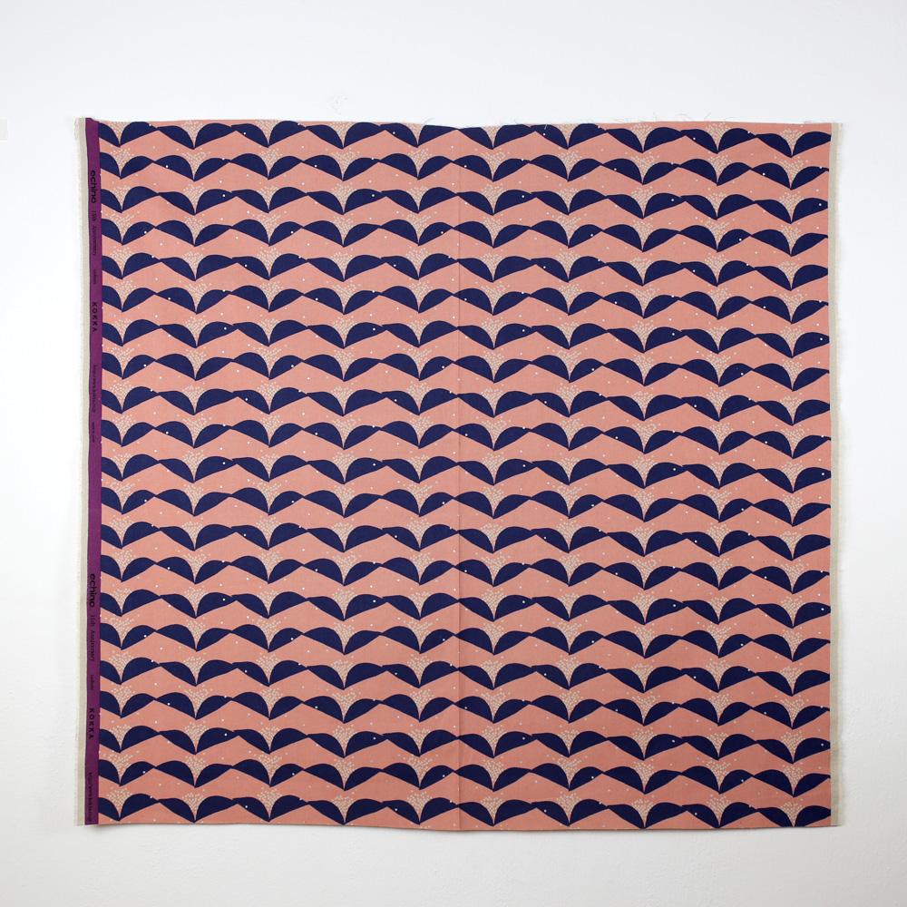 Kokka Echino Tsubaki Canvas - Pink - 50cm