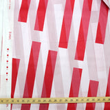 3 min Kokka Stripes Cotton Linen Sheeting - Red - 50cm - Nekoneko Fabric
