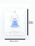 Putidepome Embroidered Iron On Patches - Mini - One Rabbit Ballerina - Nekoneko Fabric